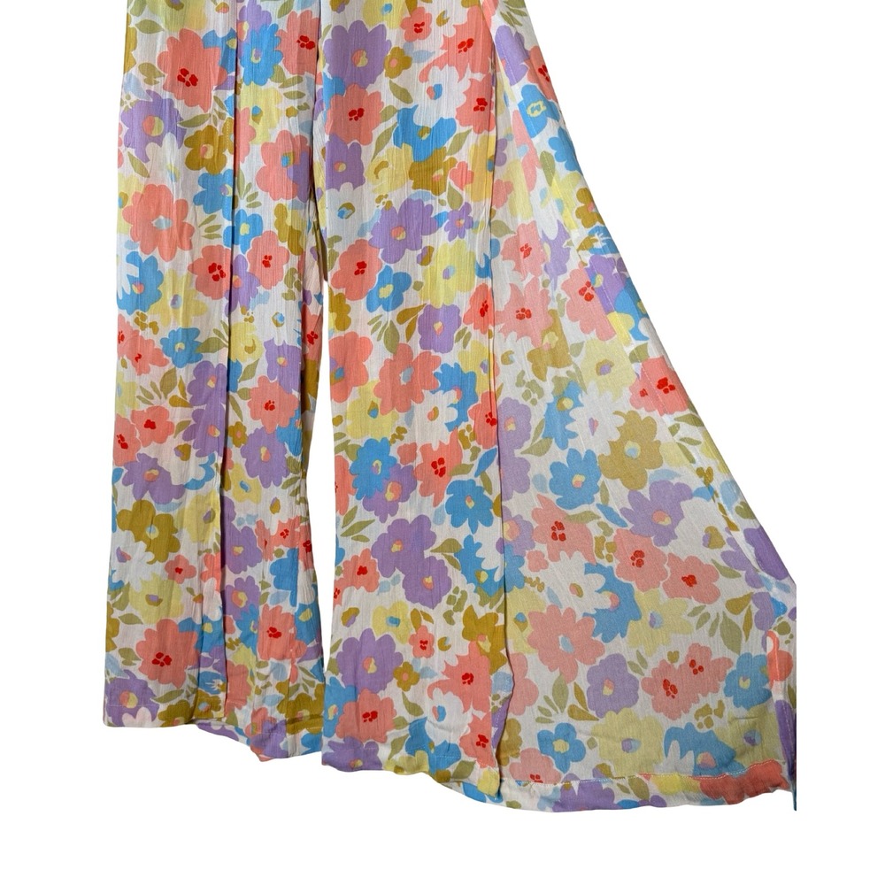 Billabong Split Spirit Floral Wide Leg Pants NWT Small Boho - Picture 6 of 10